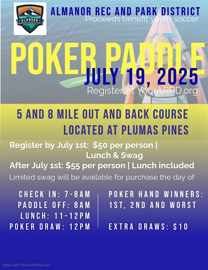 Poker Paddle, 19 July | Event in Canyondam | AllEvents