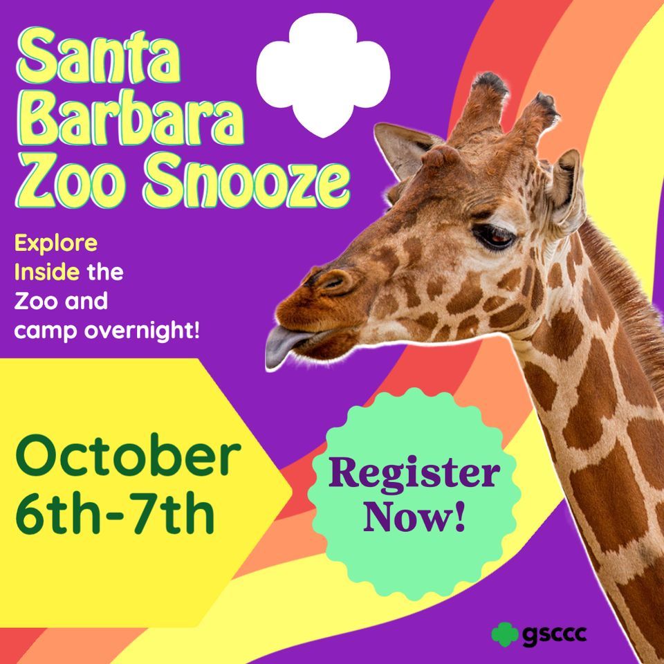 Santa Barbara Zoo Snooze! B/J/C/S/A, Santa Barbara Zoo, October 6 to