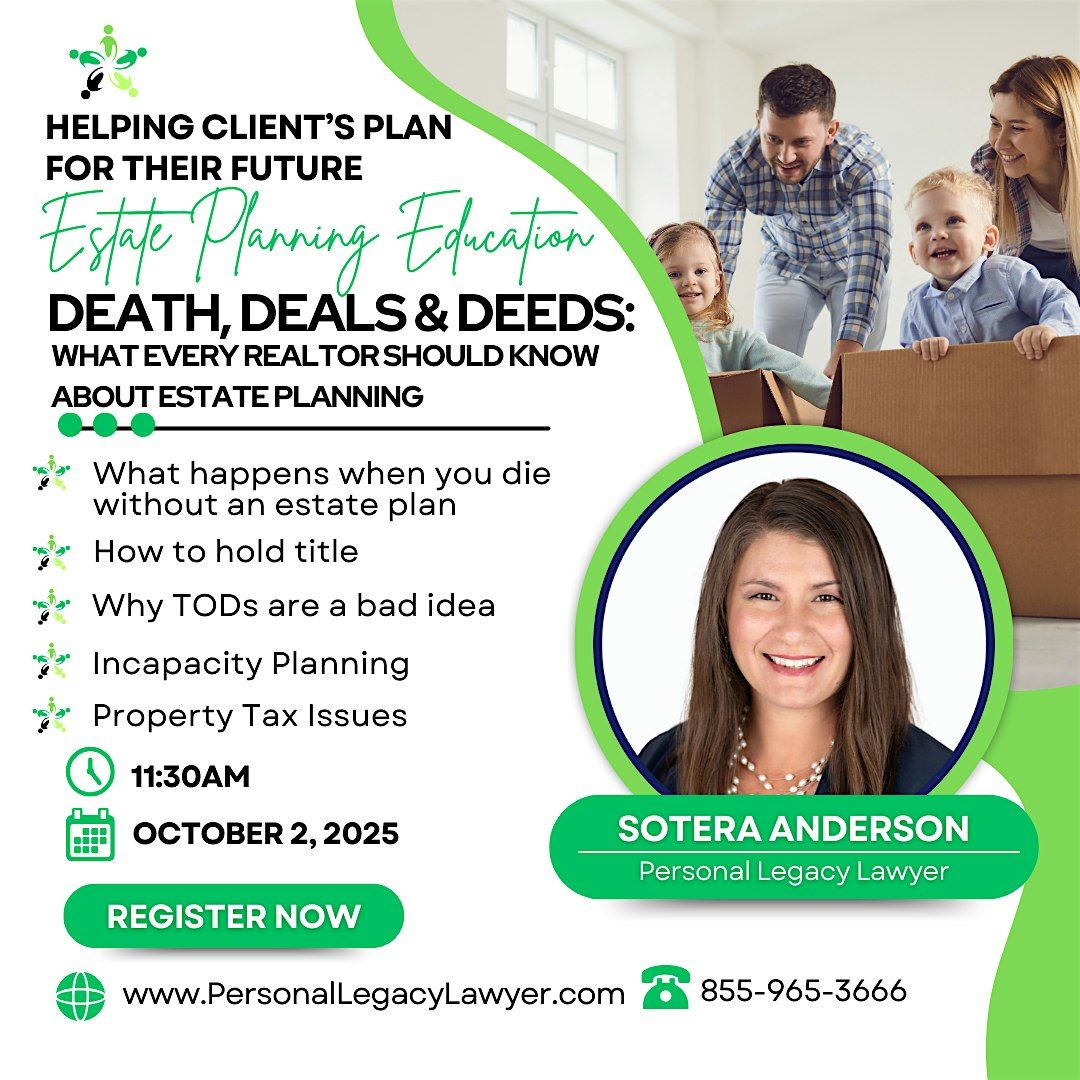 Deals, Deeds & Probate: What Every Realtor Must Know, 2 October | Event in San Diego | AllEvents