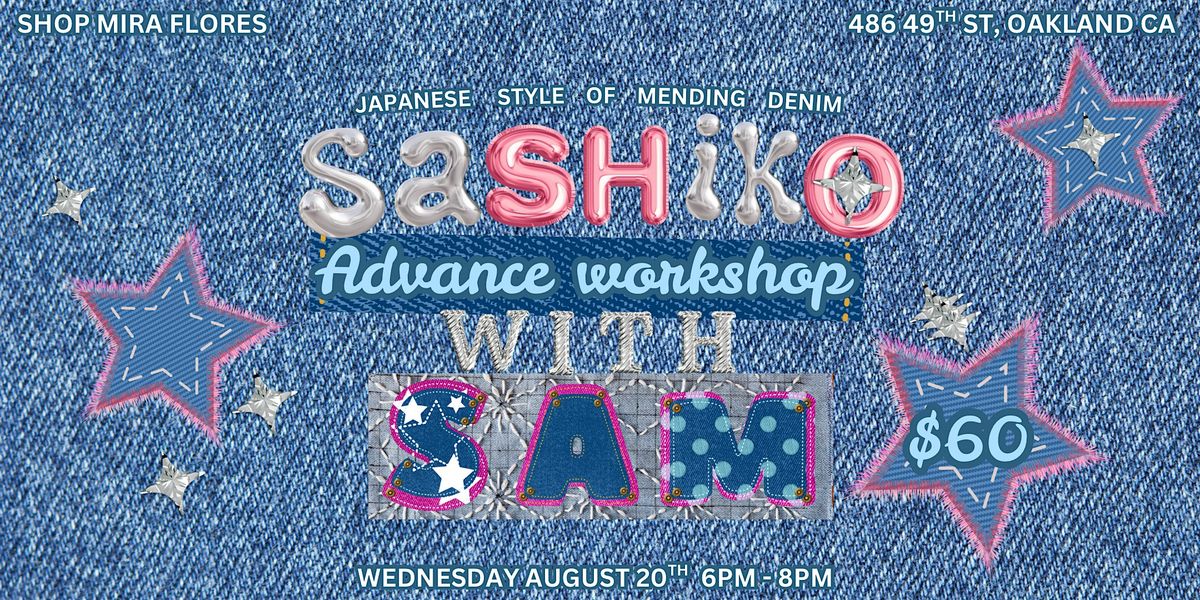 Advanced Sashiko Workshop, 20 August | Event in Oakland | AllEvents