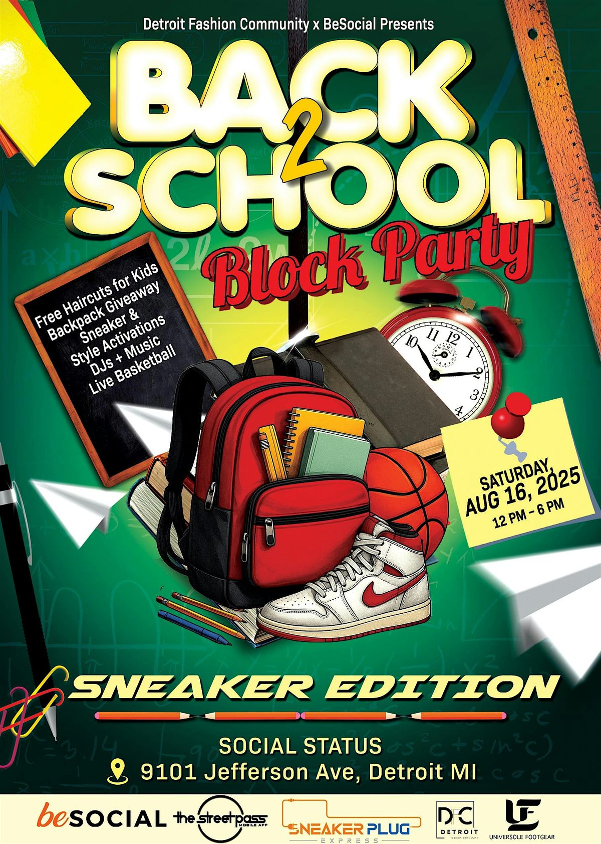 Back 2 School Block Party - Sneaker Edition, 16 August | Event in Detroit | AllEvents