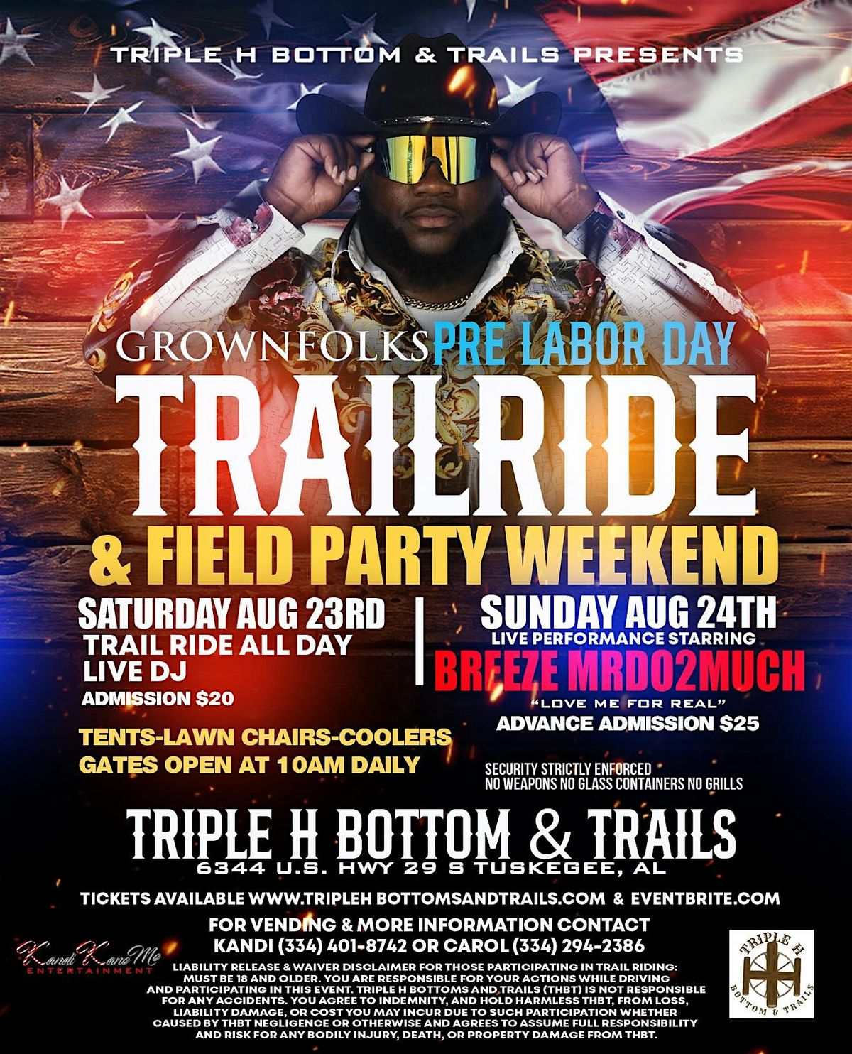 Pre Labor Day Grown Folks Trail Ride & Field Party with BREEZE MRDO2MUCH, 23 August | Event in Tuskegee