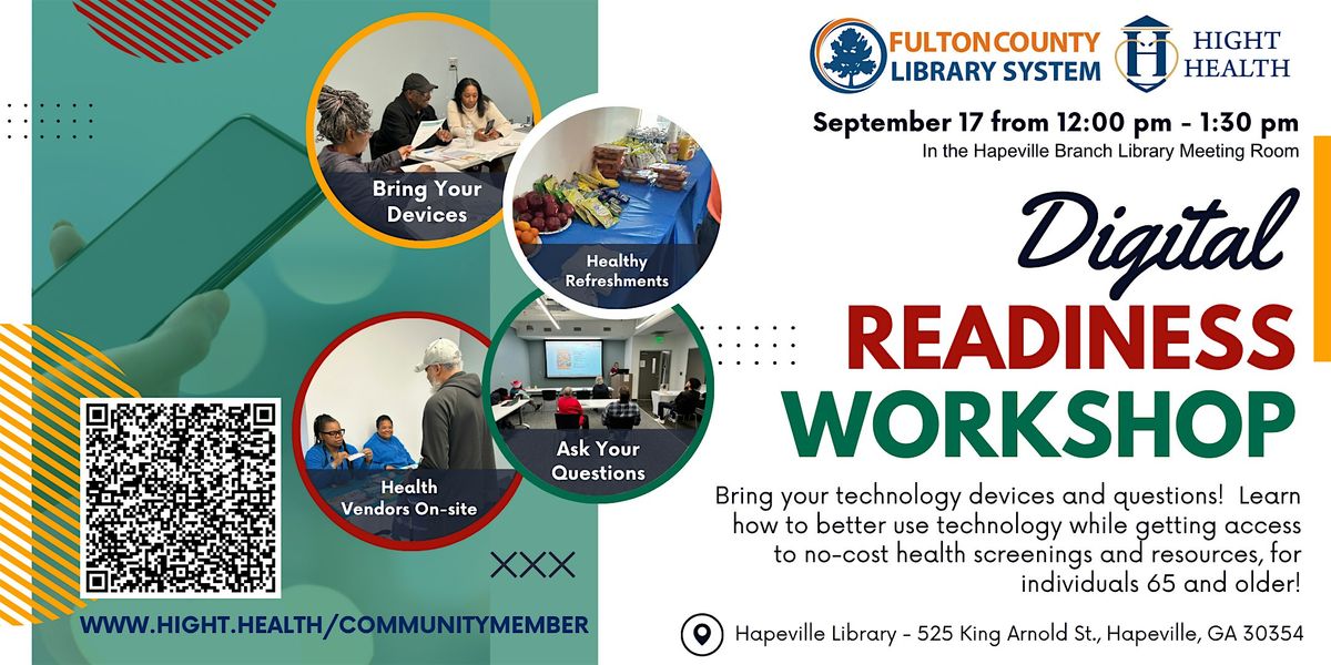 Q3 Digital Readiness Workshop for Older Adults, 17 September | Event in Hapeville | AllEvents