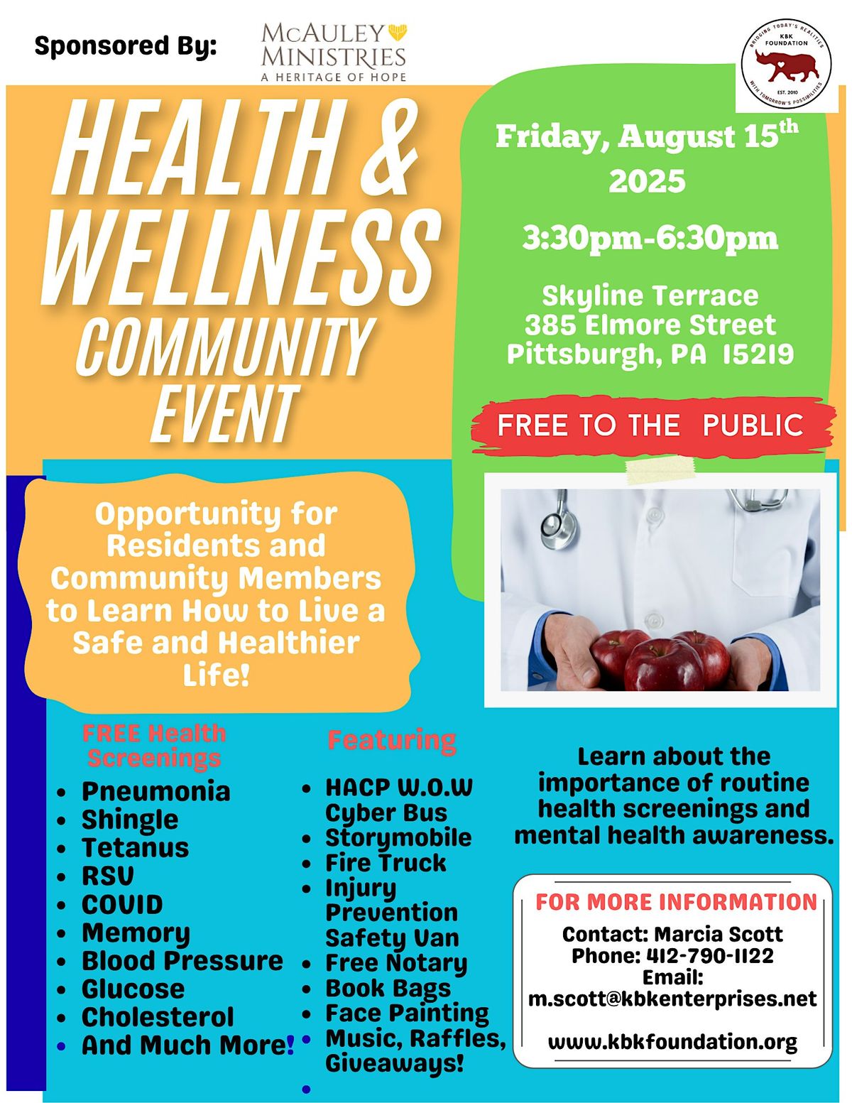 Health & Wellness Community Event, 15 August | Event in Pittsburgh | AllEvents
