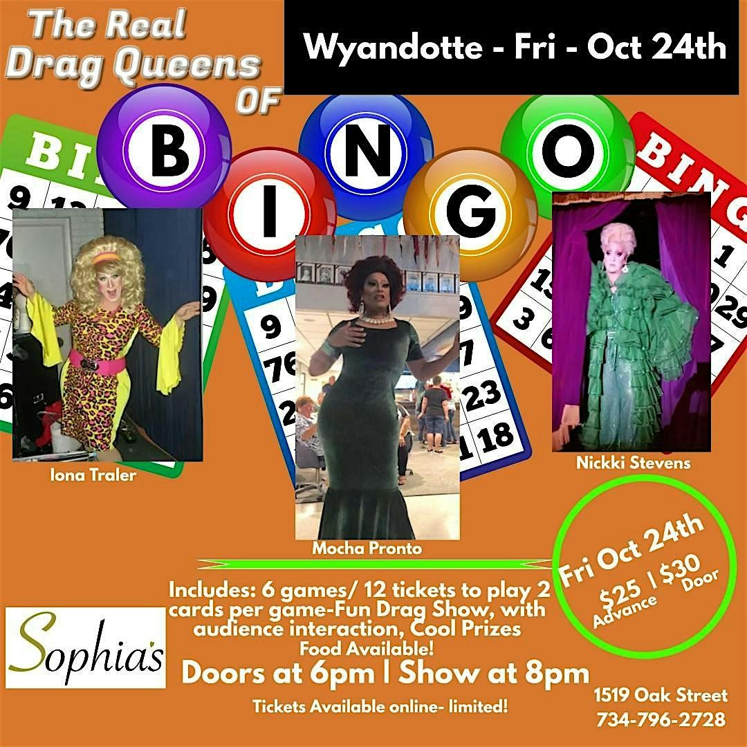 Real Drag Queens of Bingo -Fri Oct 24th-  Wyandotte - Halloween  Edition, 24 October | Event in Wyandotte