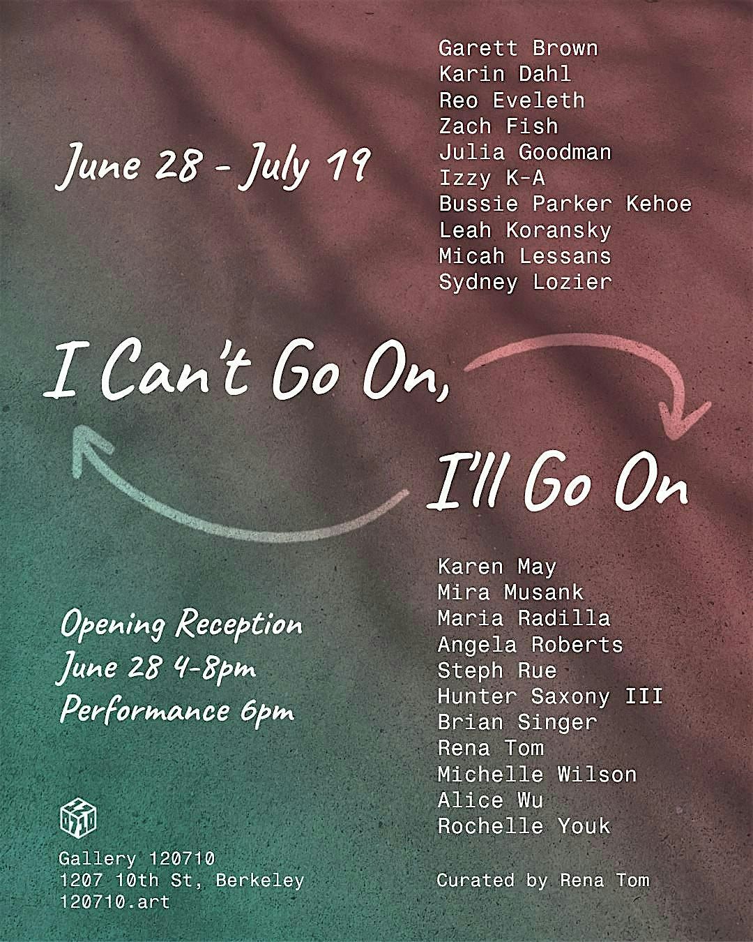 "I Can't Go On, I'll Go On" Preview Dinner Fundraiser, 27 June | Event in Berkeley | AllEvents