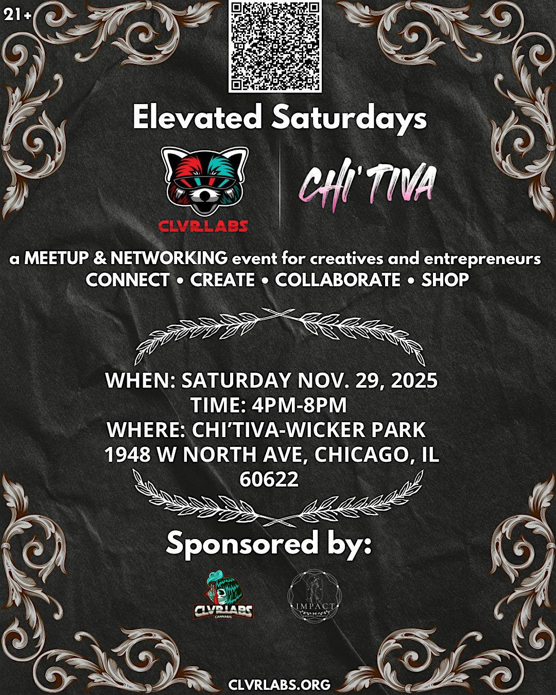 Elevated Saturdays: A Creative Networking Experience at Chi’Tiva, 29 November | Event in Chicago | AllEvents