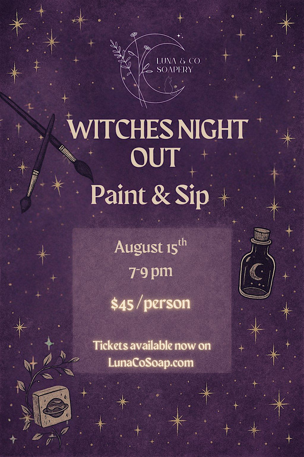 Witches Night Out- Paint & Sip, 15 August | Event in Babylon | AllEvents