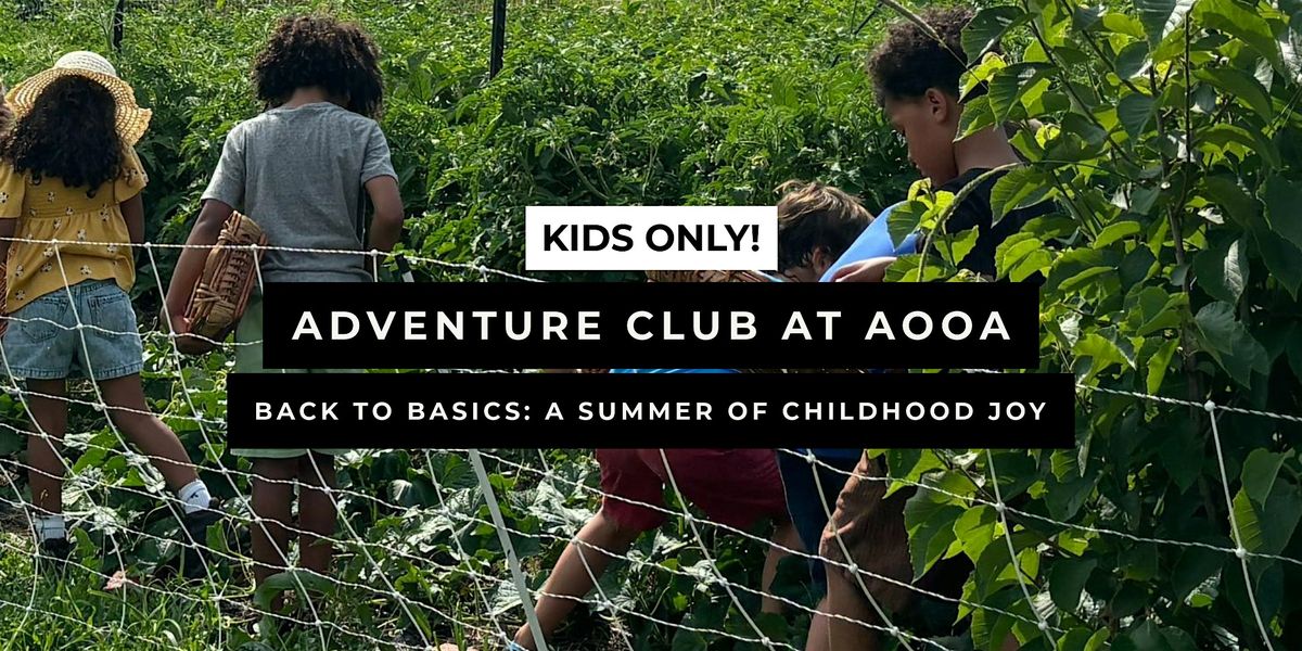 Adventure Club at AOOA: Back to Basics: A Summer of Childhood Joy, 13 July | Event in Goshen | AllEvents