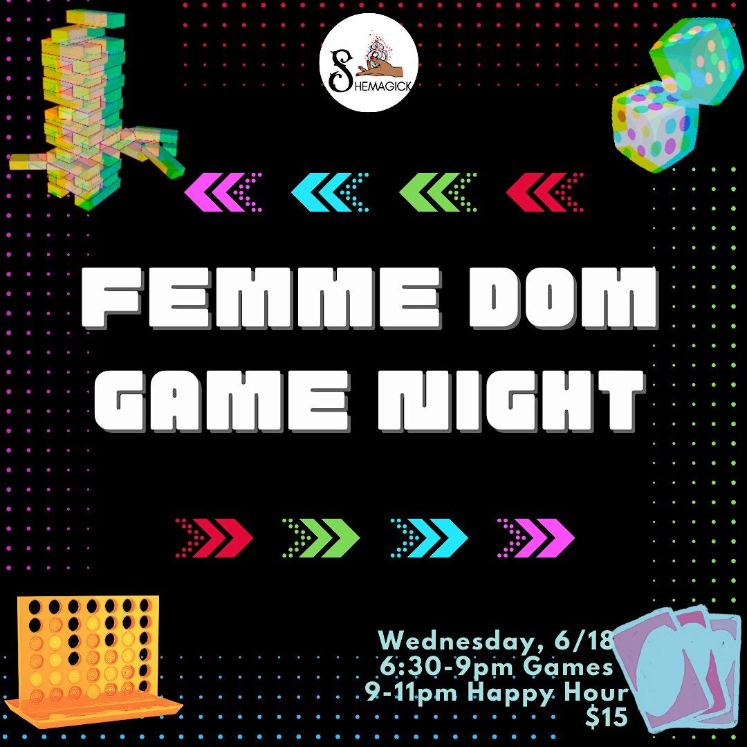 Femme Dom Game Night, 18 June | Event in Brooklyn | AllEvents