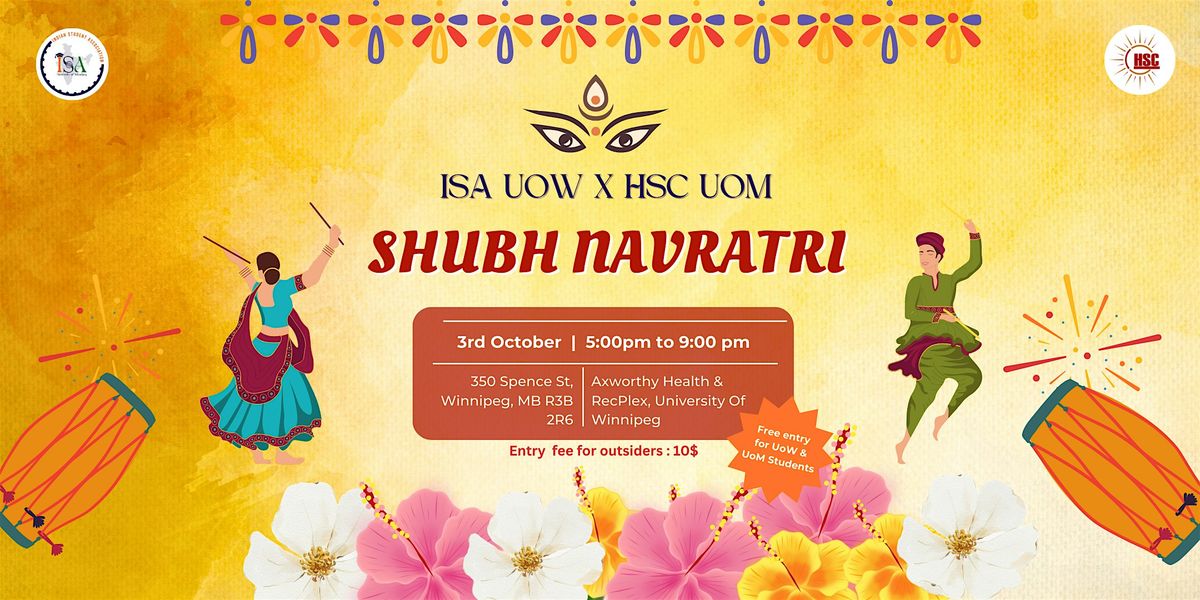✨ Shubh Navratri 2025 – Winnipeg’s Biggest Student Garba & Dandiya Night ✨, 3 October | AllEvents