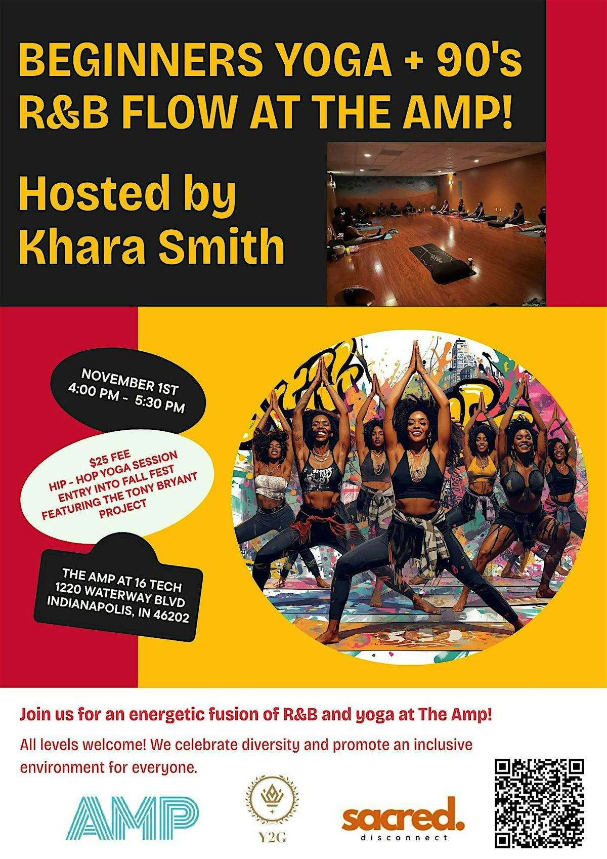 Yoga for Beginners with 90's R&B Flow, 1 November | Event in Indianapolis | AllEvents