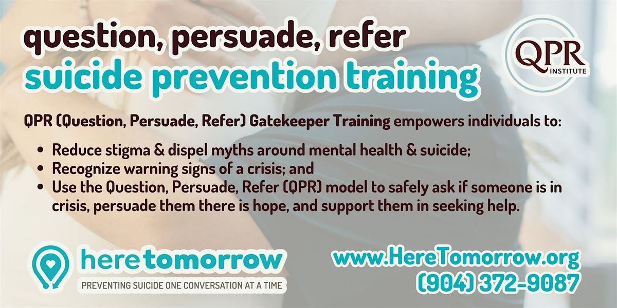 QPR Suicide Prevention Training, 2 July | Event in Neptune Beach | AllEvents