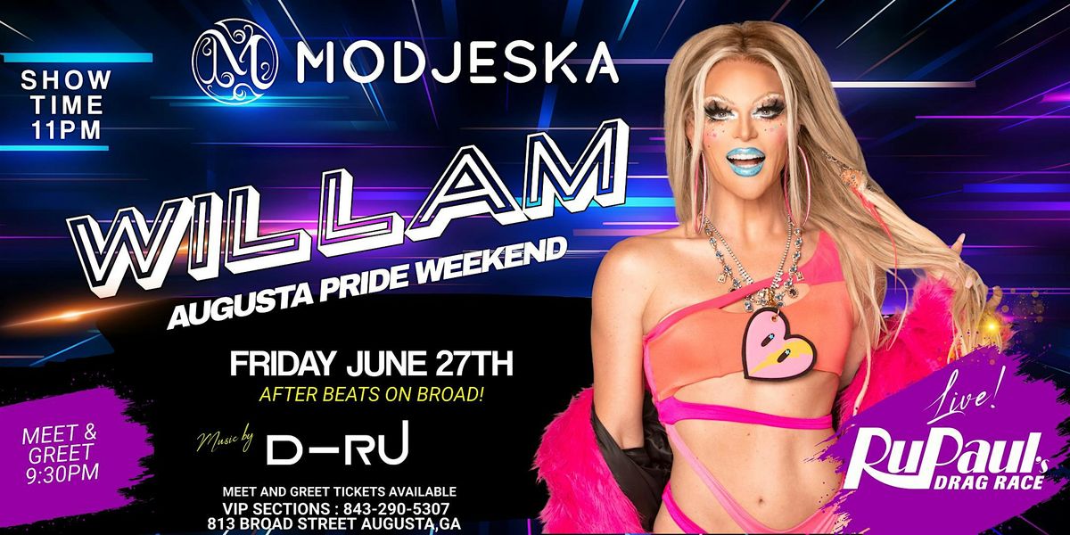 WILLAM LIVE AT MODJESKA AUGUSTA PRIDE WEEKEND!, 27 June | Event in Augusta | AllEvents