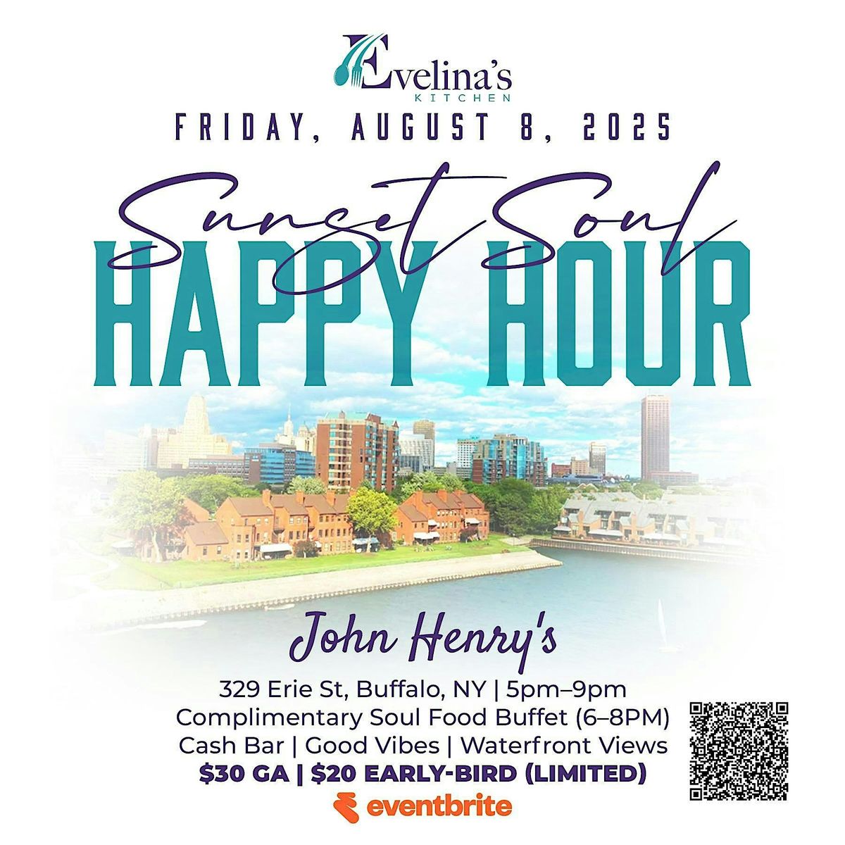 Evelina’s Kitchen Presents Sunset Soul Happy Hour at the Buffalo Waterfront, 8 August | Event in Buffalo