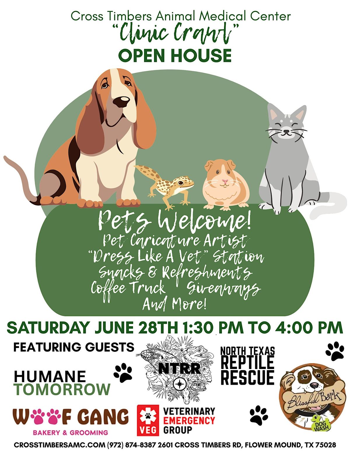 Cross Timbers Animal Medical Center "Clinic Crawl" Open House, 28 June | Event in Flower Mound | AllEvents