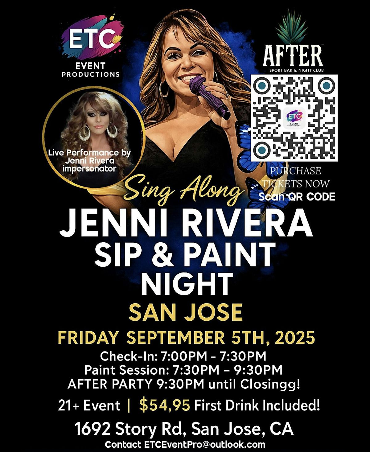 SAN JOSE - SING ALONG JENNI RIVERA SIP & PAINT - NIGHT CLUB, 5 September | Event in San Jose | AllEvents