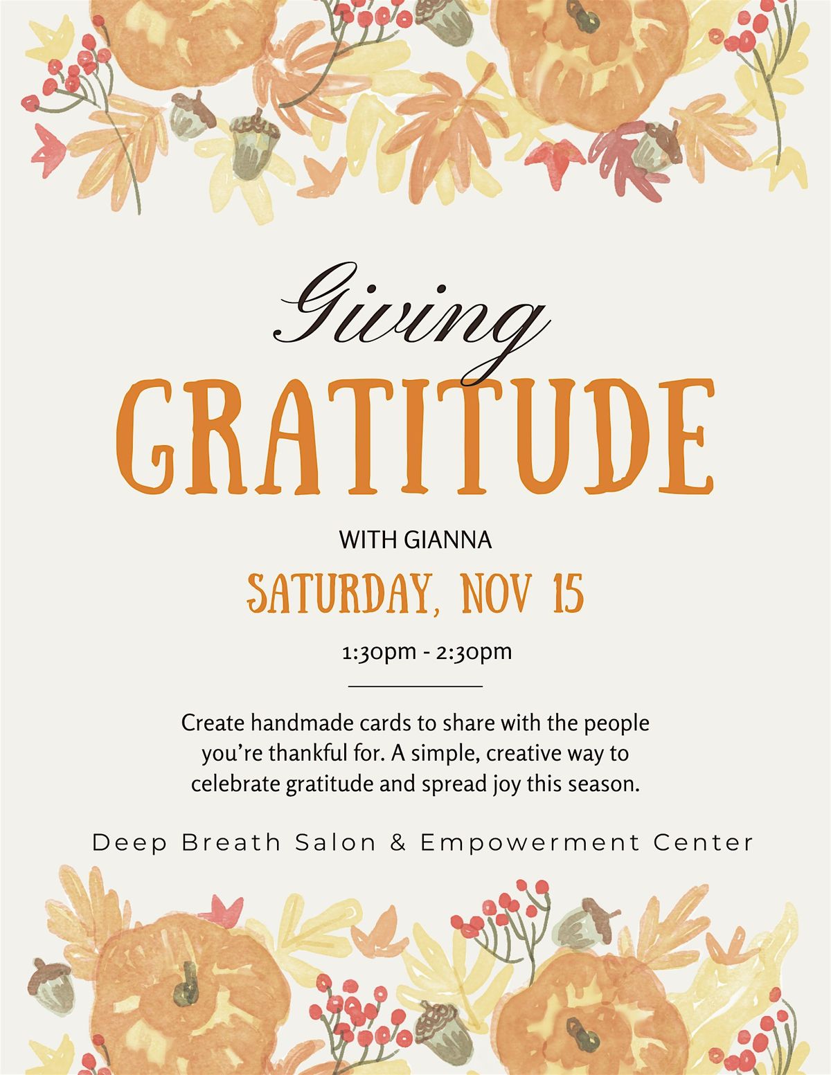 Giving Gratitude | Event in Cranston | AllEvents