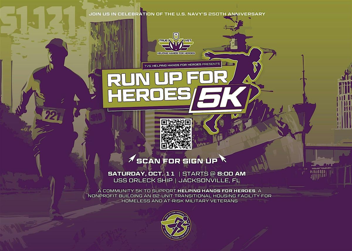 Vendors Wanted: Run Up for Heroes 5k: Honoring the Navy's 250th!, 11 October | Event in Jacksonville | AllEvents