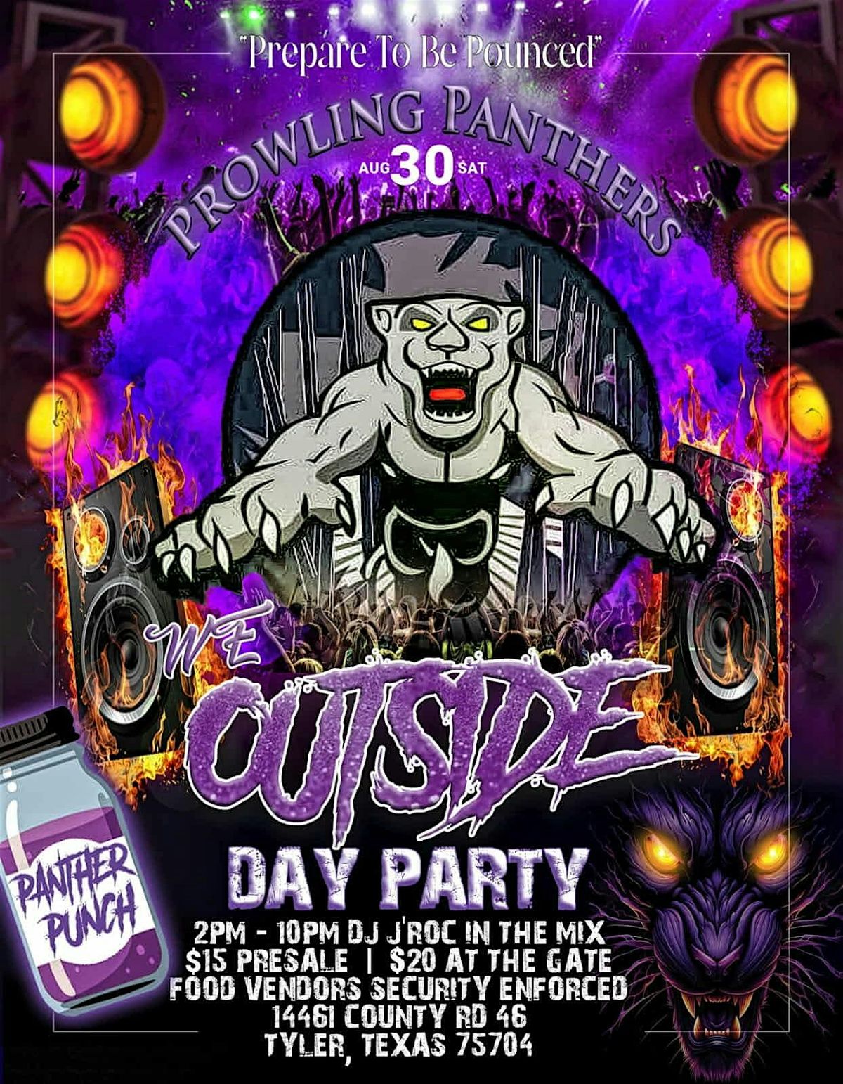 Prowling Panthers “We Outside Day Party”, 30 August | Event in Tyler | AllEvents