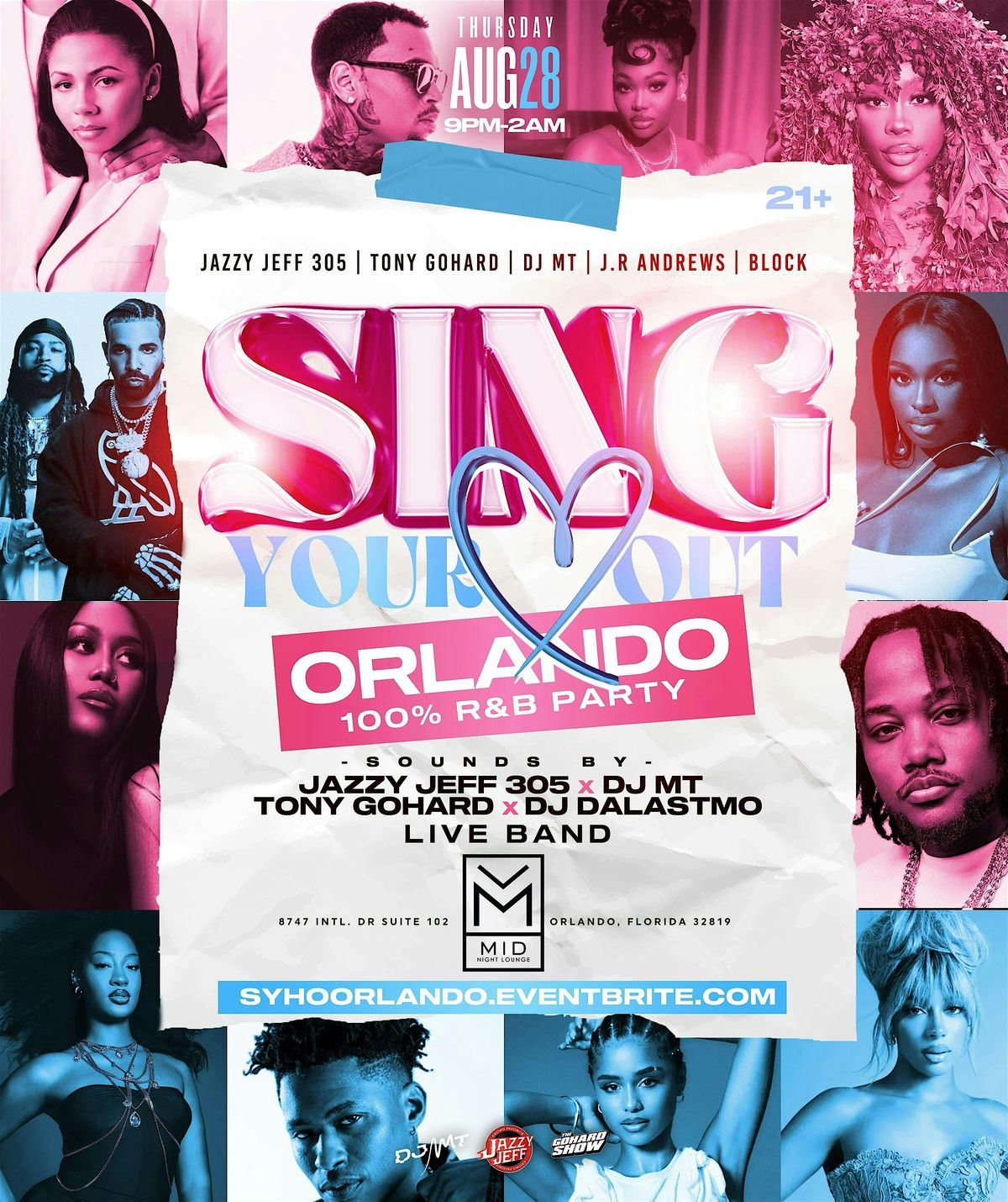 SING YOUR HEART OUT R&B PARTY! LABOR DAY WEEKEND!, 28 August | Event in Orlando | AllEvents