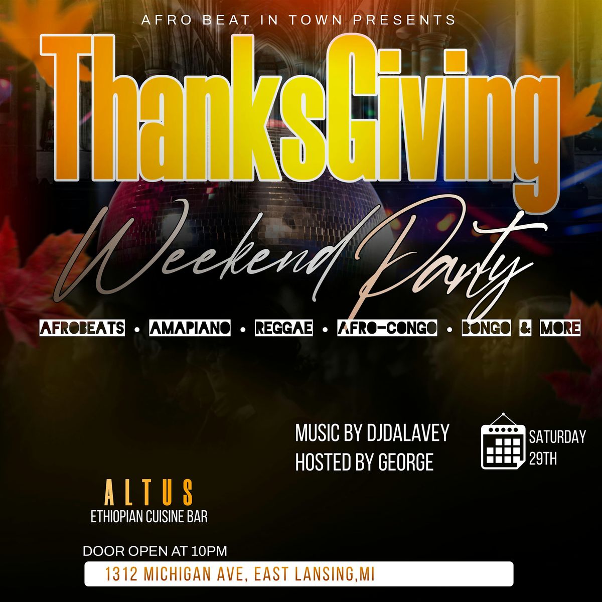 Thanksgiving Weekend Party | Event in East Lansing | AllEvents