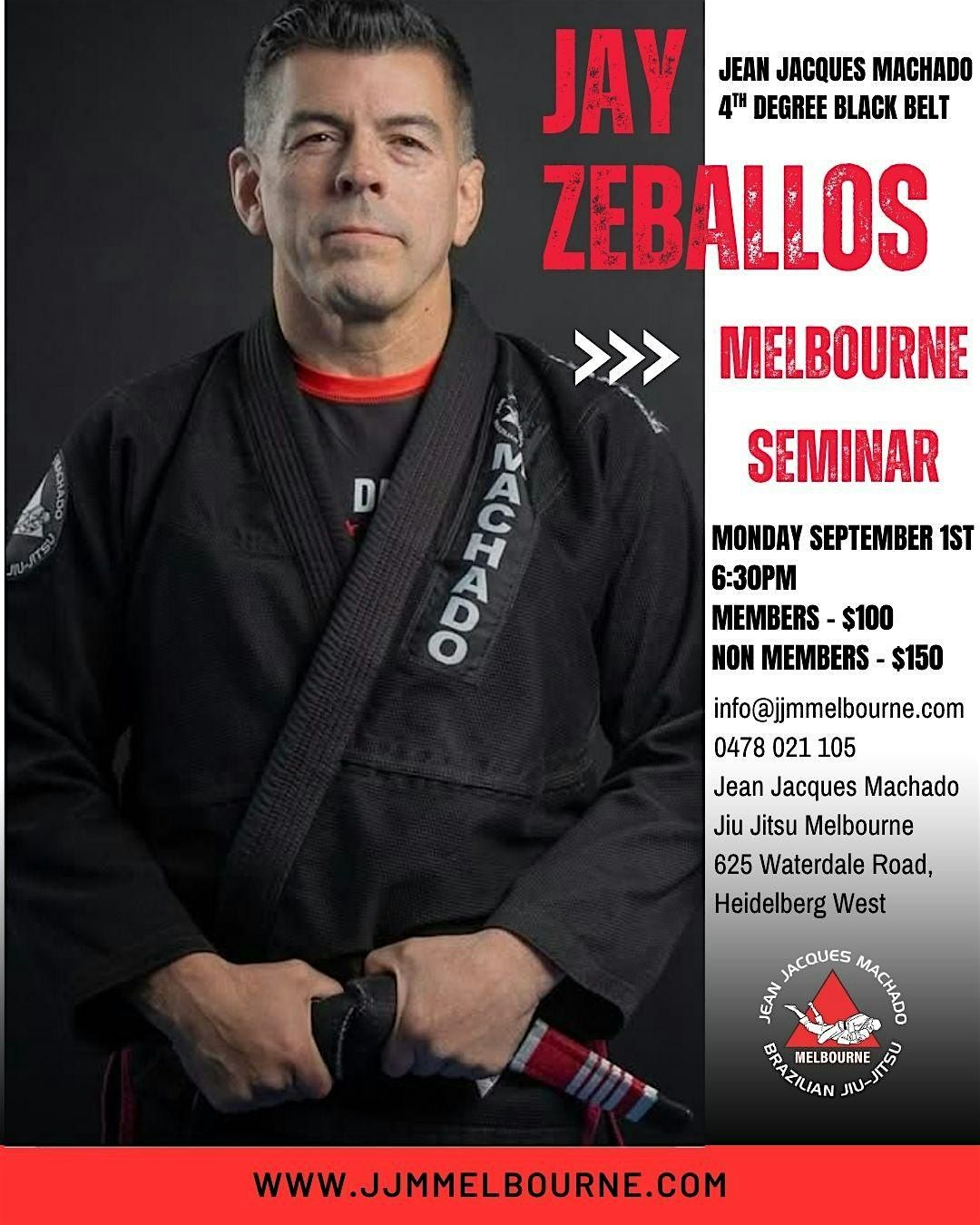 Jay Zeballos Jiu Jitsu Seminar, 1 September | Event in Heidelberg West | AllEvents