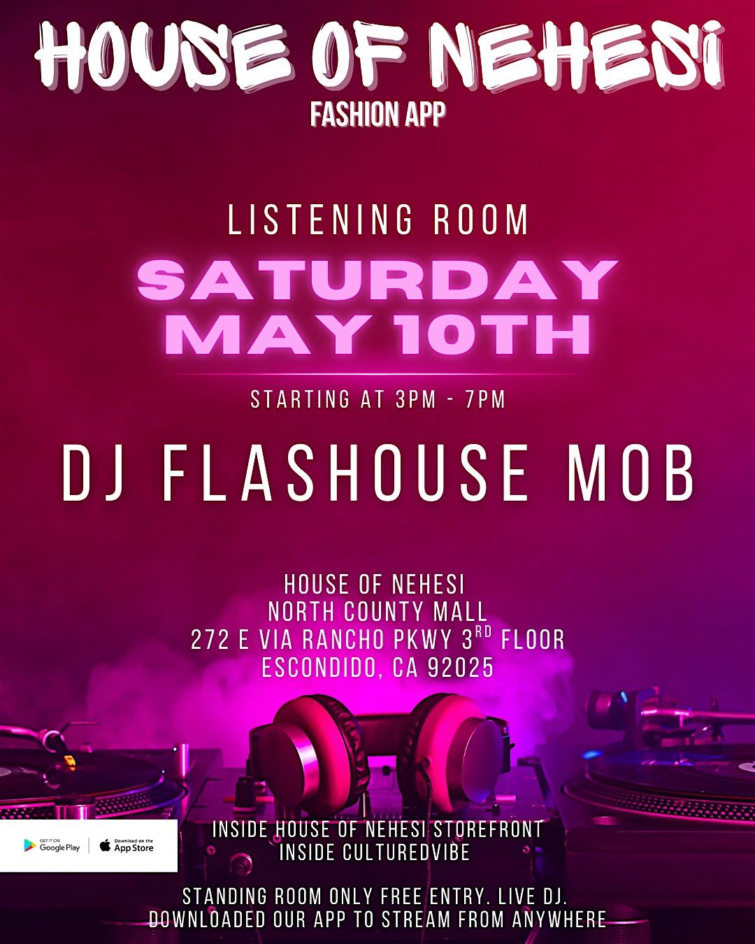 House of Nehesi Listening Room | Event in Escondido | AllEvents