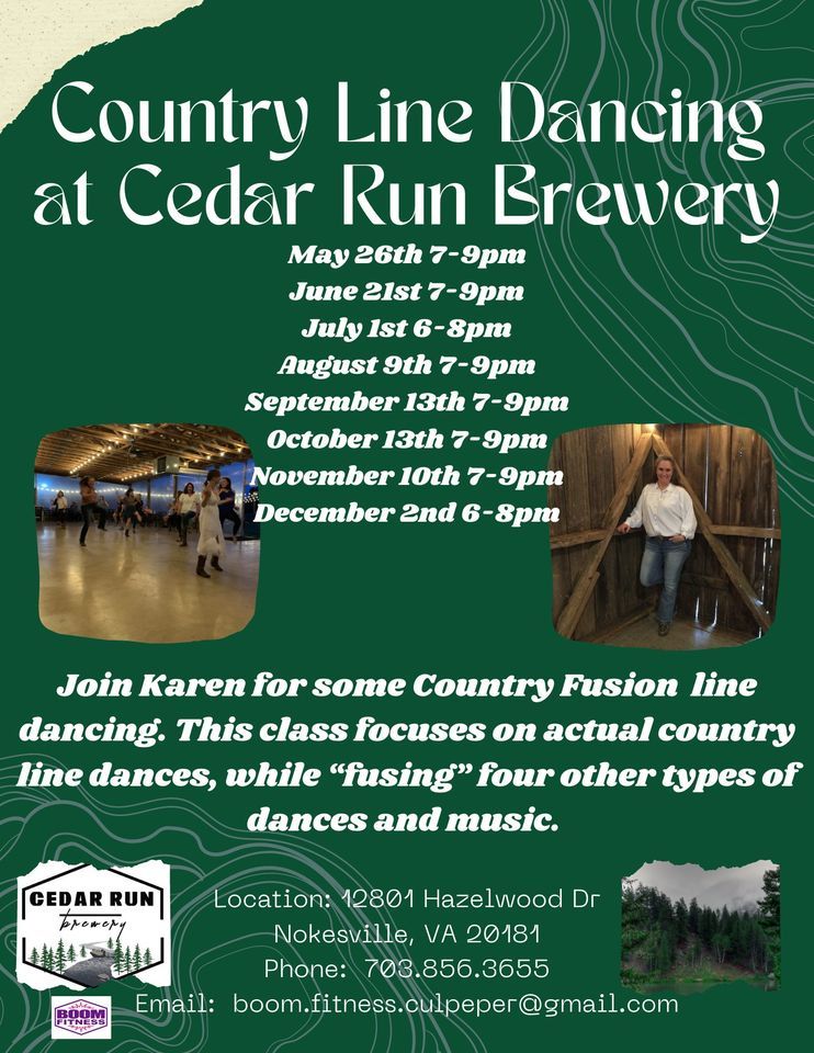 Karens Country Line Dancing at Cedar Run Brewery, Cedar Run Brewery