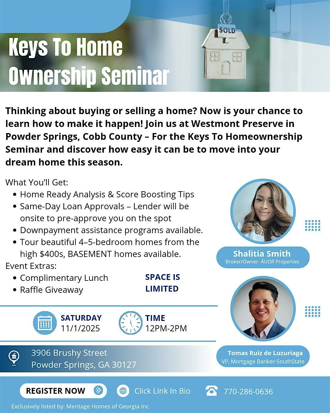 Ready, Set, Own! Keys To Homeownership Seminar!, 1 November | Event in Powder Springs | AllEvents