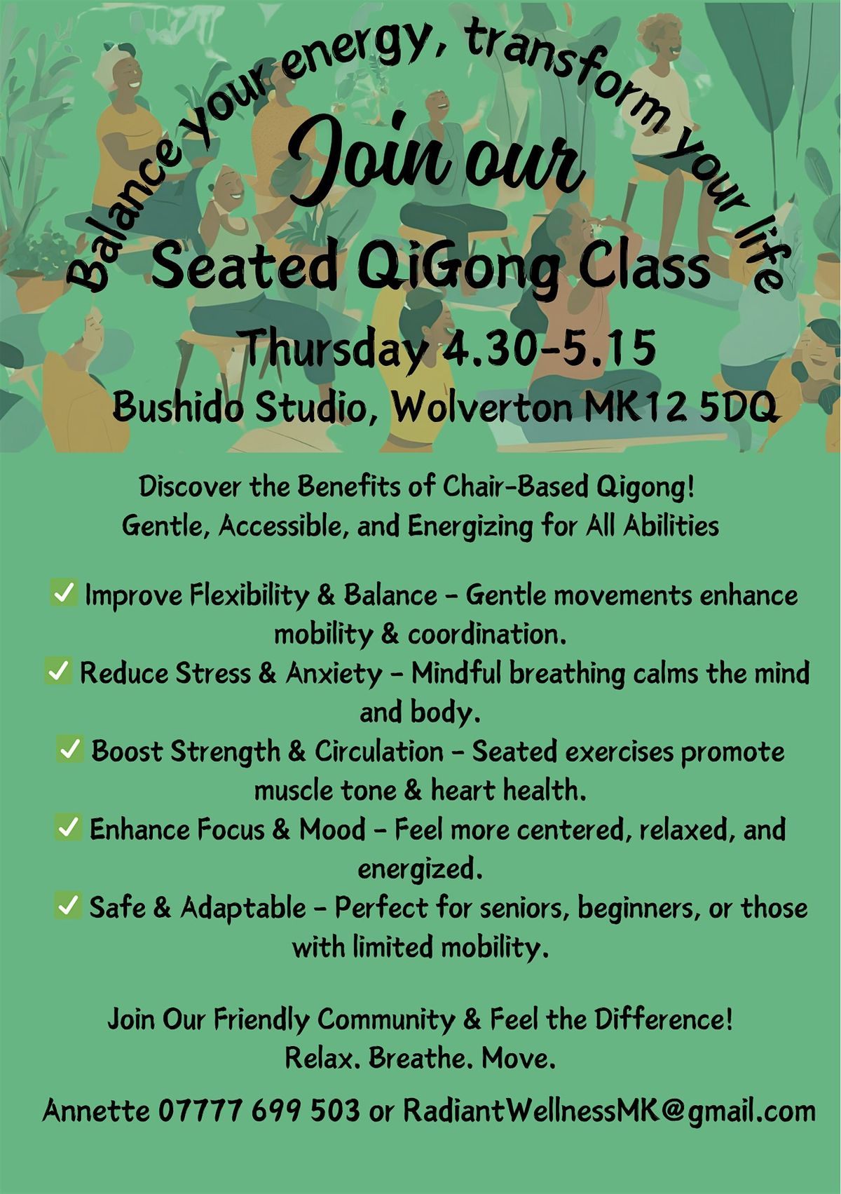 Seated QiGong Class | Event in Wolverton | AllEvents