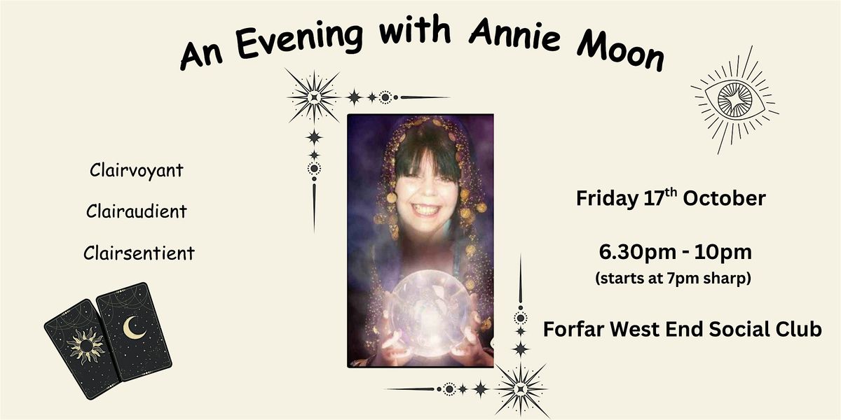 An Evening with Annie Moon, 17 October | Event in Forfar | AllEvents