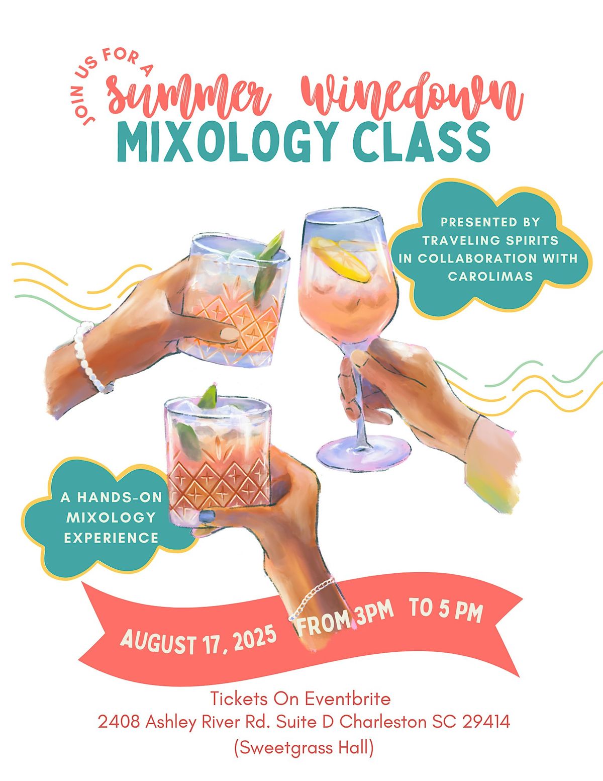 Summer Winedown Mixology Class, 17 August | Event in Charleston | AllEvents