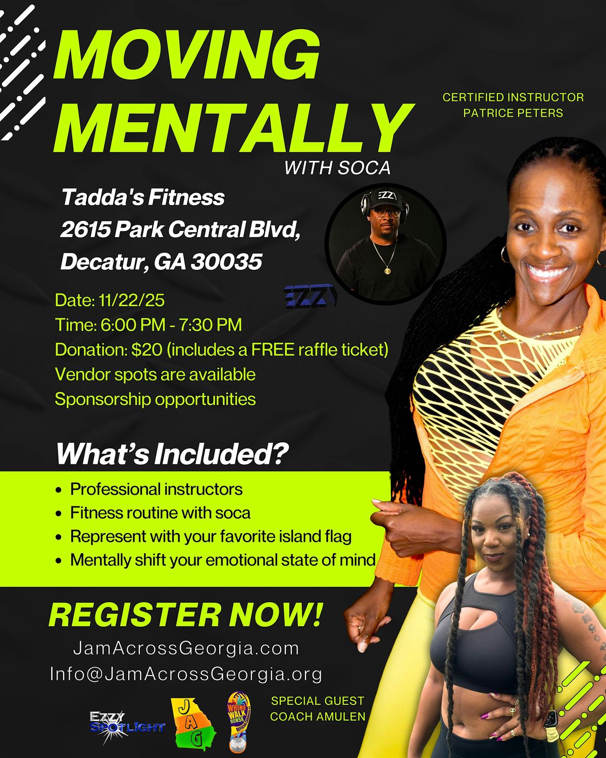Mentally Moving with Soca, 22 November | Event in Decatur | AllEvents