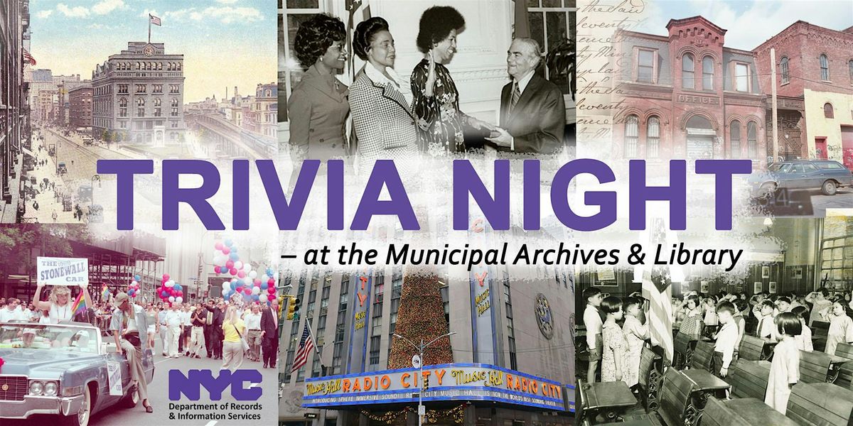 NYC Time Capsule: Trivia Night with the Municipal Archives and Library, 2 December | Event in New York City