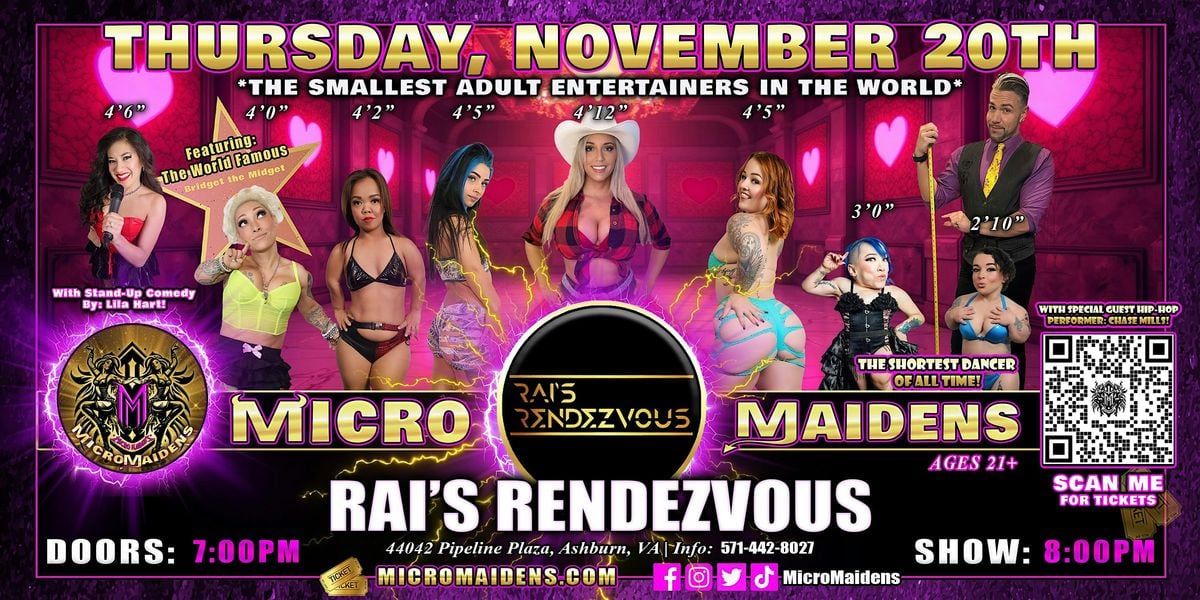 Ashburn, VA - Micro Maidens: Dwarf Dancers @Rai's Rendezvous - Thursday, 20 November | Event in Ashburn | AllEvents