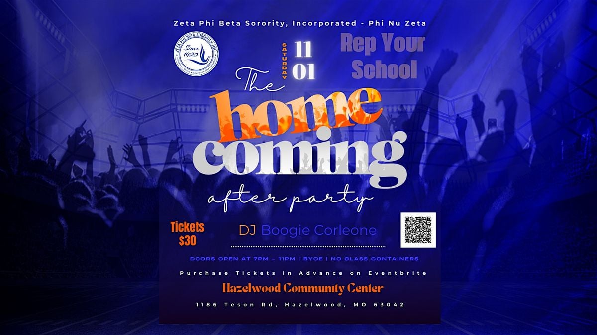 The Homecoming After-Party - Zeta Phi Beta Sorority, Inc. - Phi Nu Zeta, 1 November | Event in Hazelwood | AllEvents