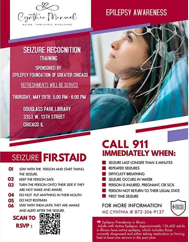 Free Epilepsy Awareness and Training Event, 29 May | Event in Chicago | AllEvents