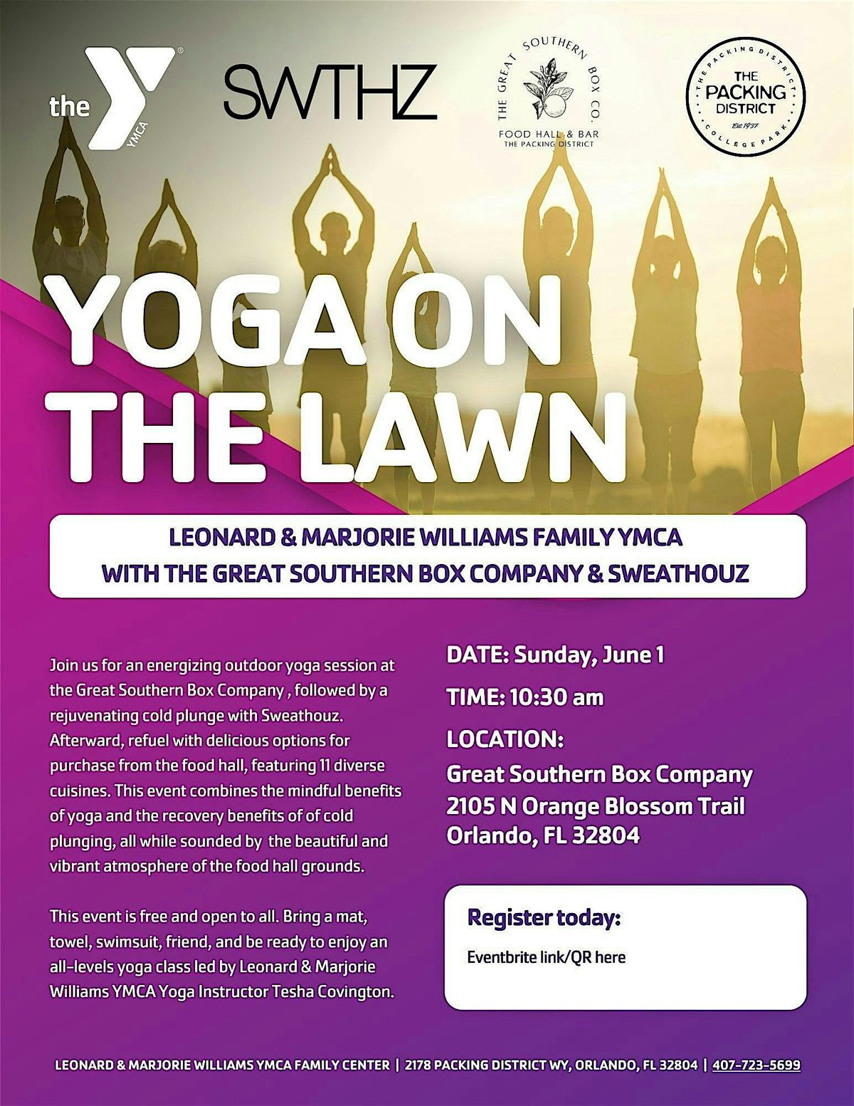 Yoga on the Lawn | The Packing District Orlando, 1 June | Event in Orlando | AllEvents