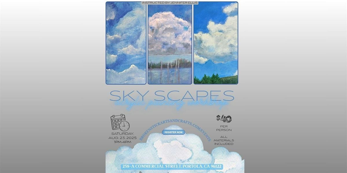 Sky Scapes Acrylic Painting Workshop, 23 August | Event in Portola | AllEvents