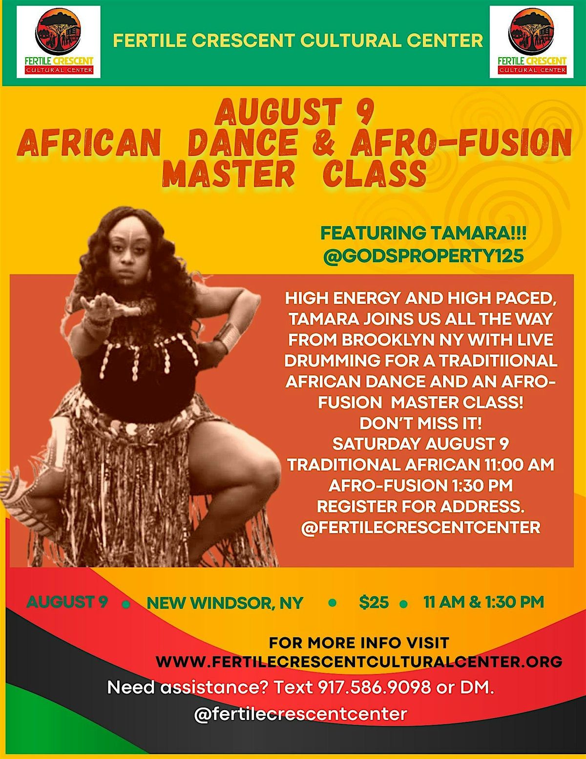 Afro-Fusion Master Dance Class with Tamara Jones!, 9 August | Event in New Windsor | AllEvents
