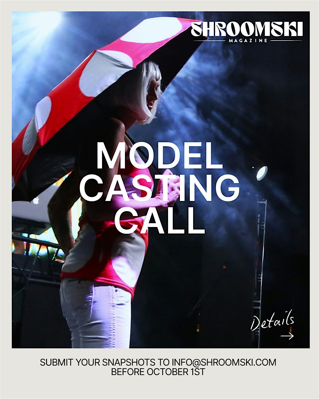 Shroomski Model Casting Call, 4 October | Event in Denver | AllEvents