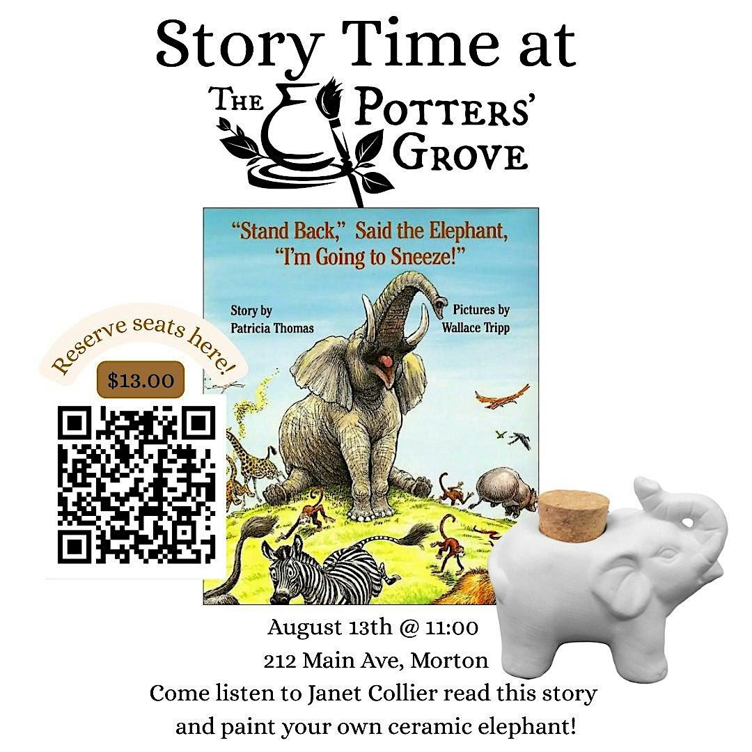 Story Time Paint Your Own Ceramic Elephant, 13 August | Event in Morton | AllEvents