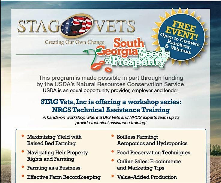 STAG NRCS Technical  Assistance Training Workshop, 21 June | Event in Augusta | AllEvents