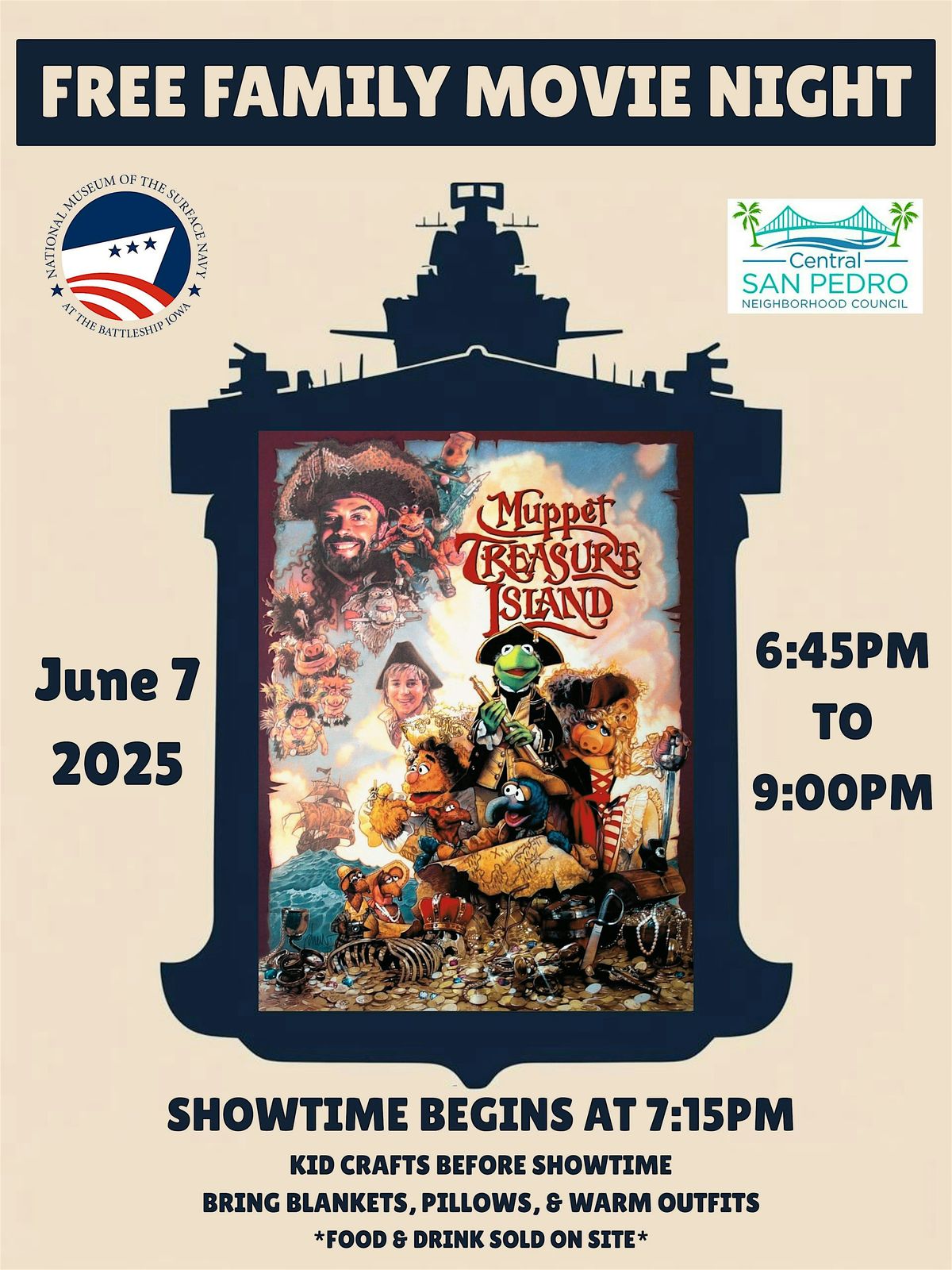 Free Family Movie Night on the USS Iowa, 7 June | Event in Los Angeles | AllEvents
