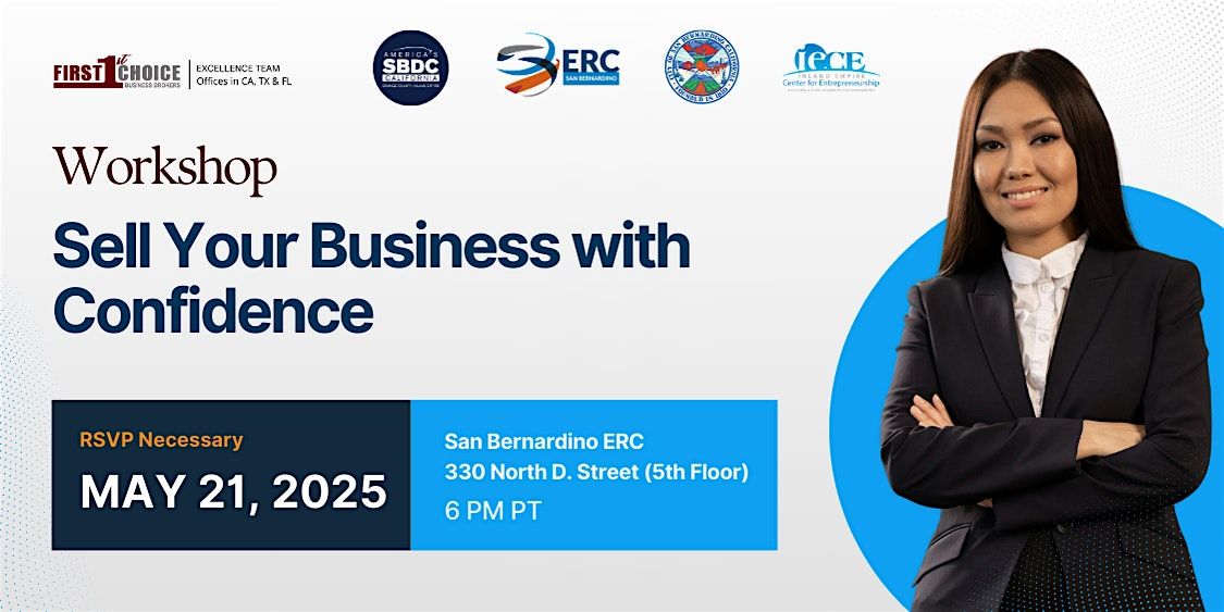 Sell Your Business with Confidence in San Bernardino, 21 May | Event in San Bernardino | AllEvents
