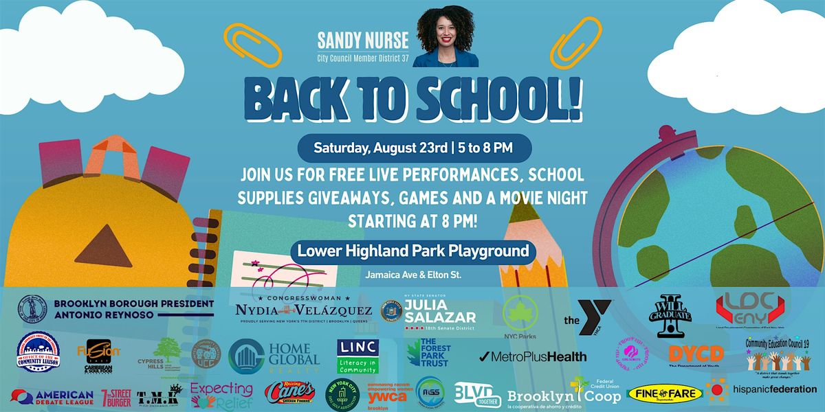 BACK TO SCHOOL DAY!, 23 August | Event in Brooklyn | AllEvents