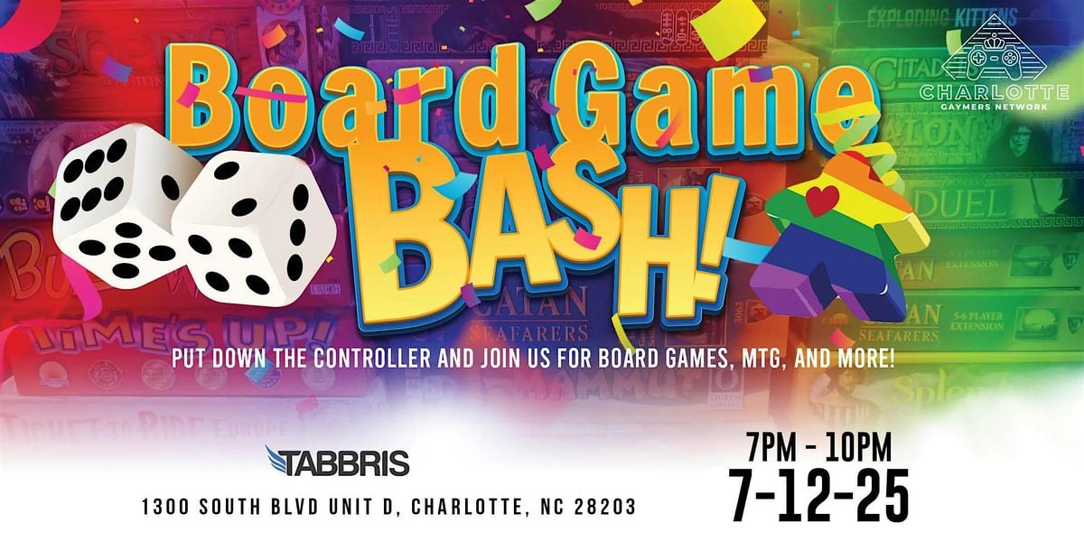 Board Game Bash!, 12 July | Event in Charlotte | AllEvents