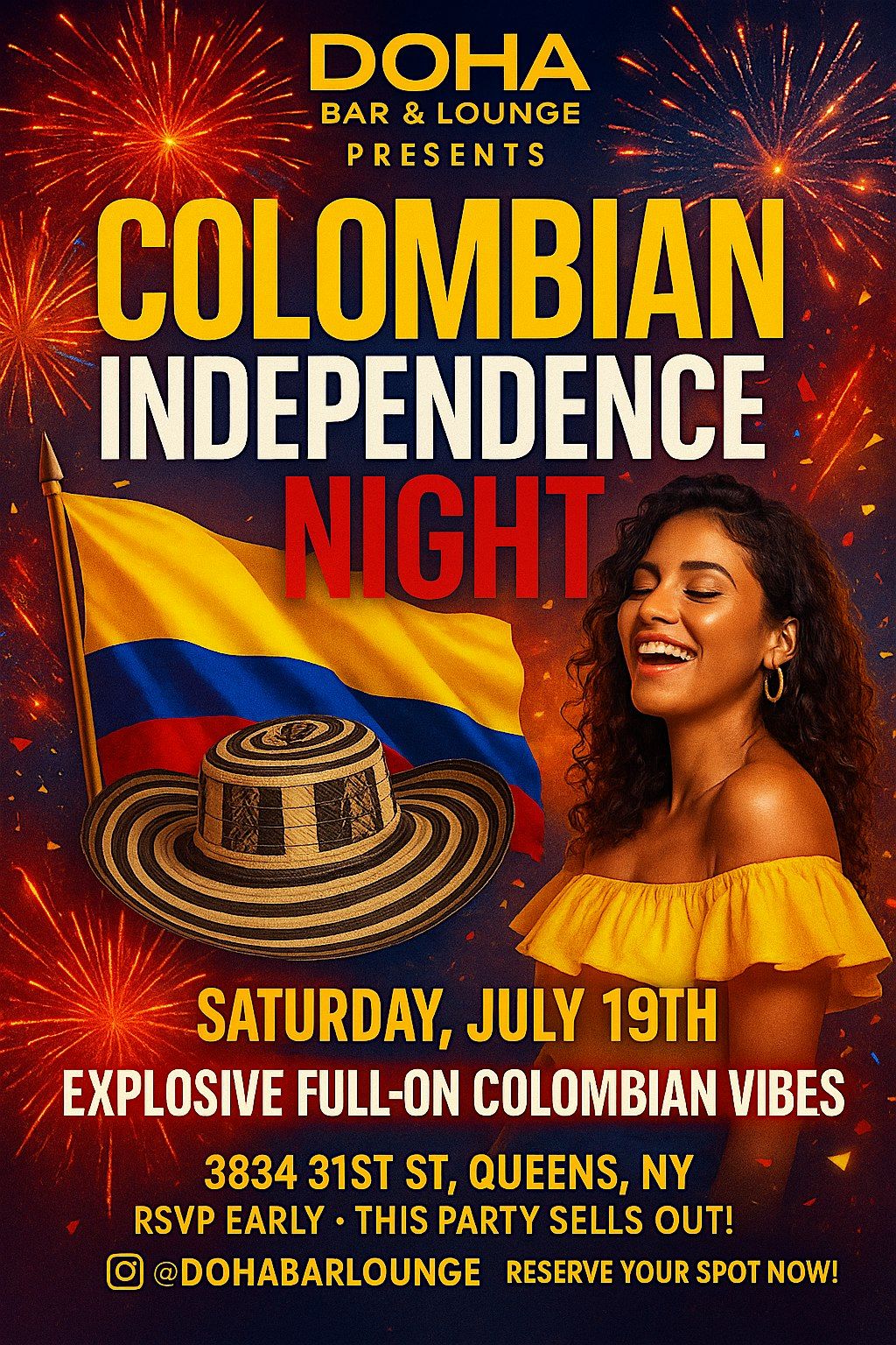 Best Colombian Independence Day Event in NYC – Doha Bar Lounge, 19 July | Event in Queens | AllEvents