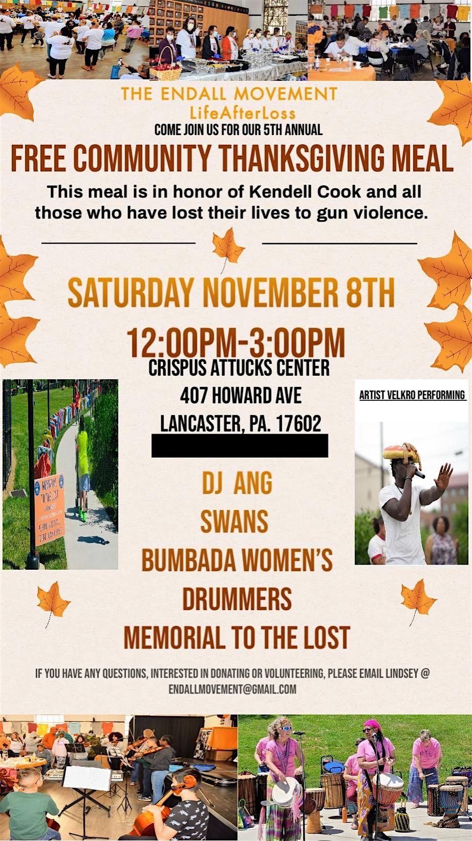 Join Us for our 5th Annual Free Community Thanksgiving Meal, 8 November | Event in Lancaster | AllEvents